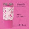 imageHydroJug Kids 14 oz Sport Water Bottle  Stainless Steel Insulated 100 Leakproof With Carry Handle BPAFree  KidFriendly Design  Durable ampamp Dishwasher Safe BowsCowgirl