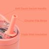 imageHydroJug Sport  Stainless Steel Tumbler with Straw Vacuum Insulated 20oz Leakproof Water Bottle Ergonomic Design Reusable Dishwasher Safe Rubber Base Durable for Gym or Outdoors BlackSummer Peach