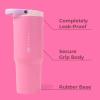 imageHydroJug Sport  Stainless Steel Tumbler with Straw Vacuum Insulated 20oz Leakproof Water Bottle Ergonomic Design Reusable Dishwasher Safe Rubber Base Durable for Gym or Outdoors BlackPink Sugar