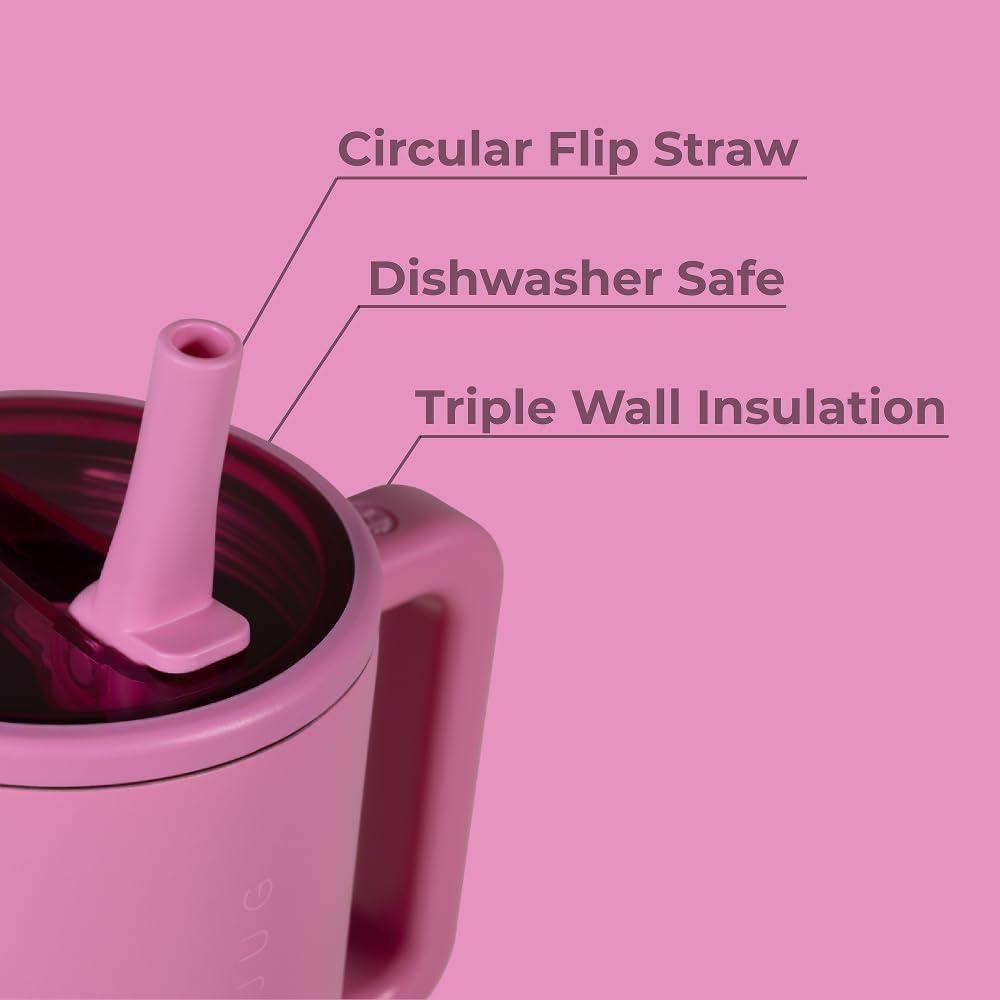 imageHydroJug Traveler  32 oz Water Bottle with Handle ampamp Flip Straw  Fits in Cup Holder Leak Resistant TumblerReusable Insulated Stainless Steel ampamp Rubber Base  Gifts for Women ampamp Men BlackTaffy