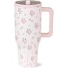 imageHydroJug Traveler  32 oz Water Bottle with Handle ampamp Flip Straw  Fits in Cup Holder Leak Resistant TumblerReusable Insulated Stainless Steel ampamp Rubber Base  Gifts for Women ampamp Men BlackWildrose