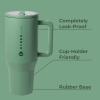 imageHydroJug Traveler  32 oz Water Bottle with Handle ampamp Flip Straw  Fits in Cup Holder Leak Resistant TumblerReusable Insulated Stainless Steel ampamp Rubber Base  Gifts for Women ampamp Men BlackSage