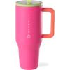 imageHydroJug Traveler  32 oz Water Bottle with Handle ampamp Flip Straw  Fits in Cup Holder Leak Resistant TumblerReusable Insulated Stainless Steel ampamp Rubber Base  Gifts for Women ampamp Men BlackOrchid