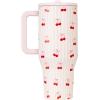 imageHydroJug Traveler  32 oz Water Bottle with Handle ampamp Flip Straw  Fits in Cup Holder Leak Resistant TumblerReusable Insulated Stainless Steel ampamp Rubber Base  Gifts for Women ampamp Men BlackSweet Cherry