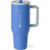 imageHydroJug Traveler  32 oz Water Bottle with Handle ampamp Flip Straw  Fits in Cup Holder Leak Resistant TumblerReusable Insulated Stainless Steel ampamp Rubber Base  Gifts for Women ampamp Men BlackRiptide