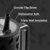 imageHydroJug Traveler  32 oz Water Bottle with Handle ampamp Flip Straw  Fits in Cup Holder Leak Resistant TumblerReusable Insulated Stainless Steel ampamp Rubber Base  Gifts for Women ampamp Men BlackBlack Leopard
