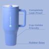 imageHydroJug Traveler  32 oz Water Bottle with Handle ampamp Flip Straw  Fits in Cup Holder Leak Resistant TumblerReusable Insulated Stainless Steel ampamp Rubber Base  Gifts for Women ampamp Men BlackLight Blue