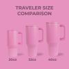 imageHydroJug Traveler  32 oz Water Bottle with Handle ampamp Flip Straw  Fits in Cup Holder Leak Resistant TumblerReusable Insulated Stainless Steel ampamp Rubber Base  Gifts for Women ampamp Men BlackTaffy