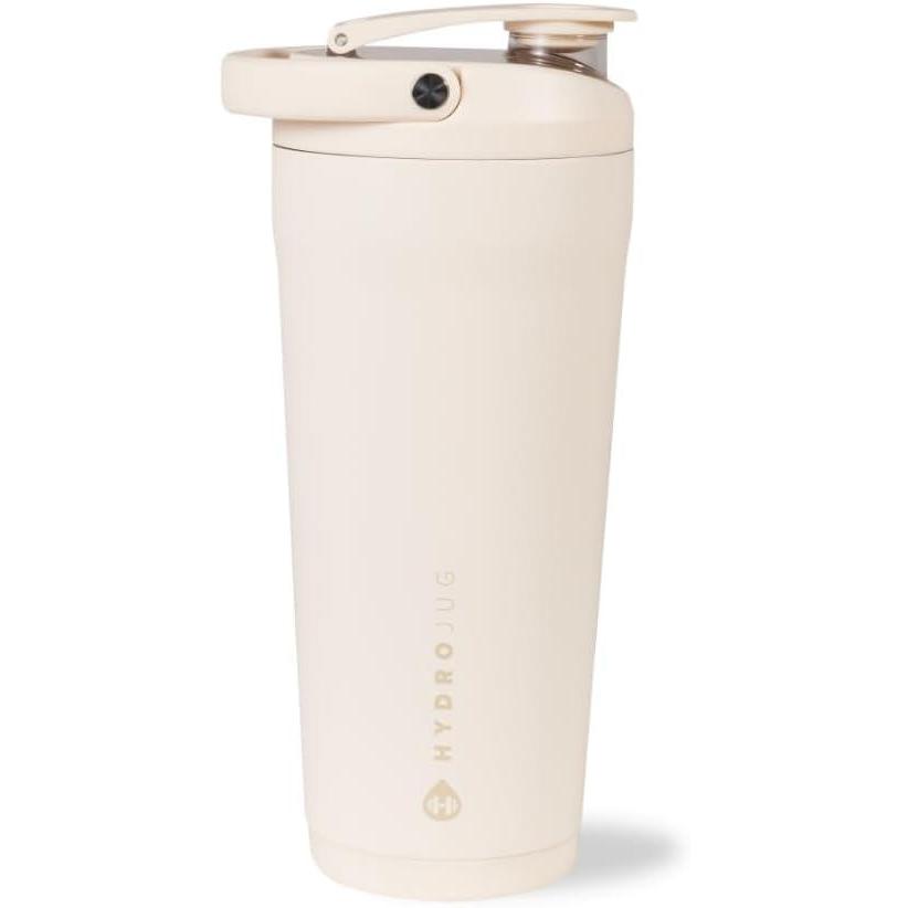 imageHydroJug 24 oz New Stainless Steel Shaker  Insulated Leakproof BPAFree with Silent Mixing Grate  No Clumps No Noise  Premium Shaker for Fitness Sports ampamp Everyday Use Black LeopardCream