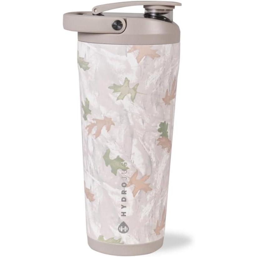 imageHydroJug 24 oz New Stainless Steel Shaker  Insulated Leakproof BPAFree with Silent Mixing Grate  No Clumps No Noise  Premium Shaker for Fitness Sports ampamp Everyday Use Black LeopardCamo