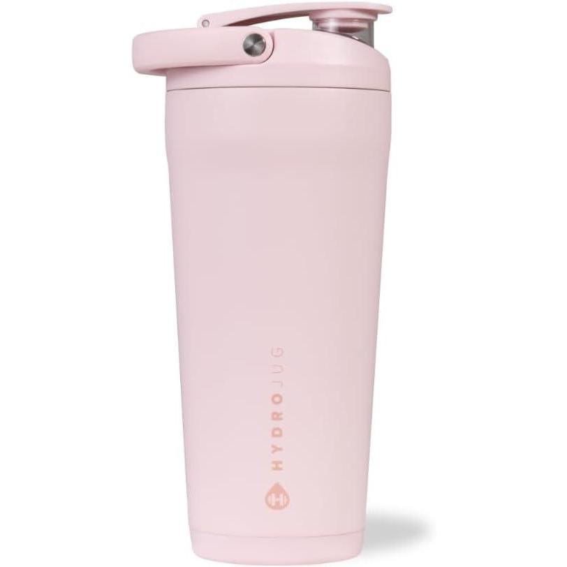 imageHydroJug 24 oz New Stainless Steel Shaker  Insulated Leakproof BPAFree with Silent Mixing Grate  No Clumps No Noise  Premium Shaker for Fitness Sports ampamp Everyday Use Black LeopardPink Sand