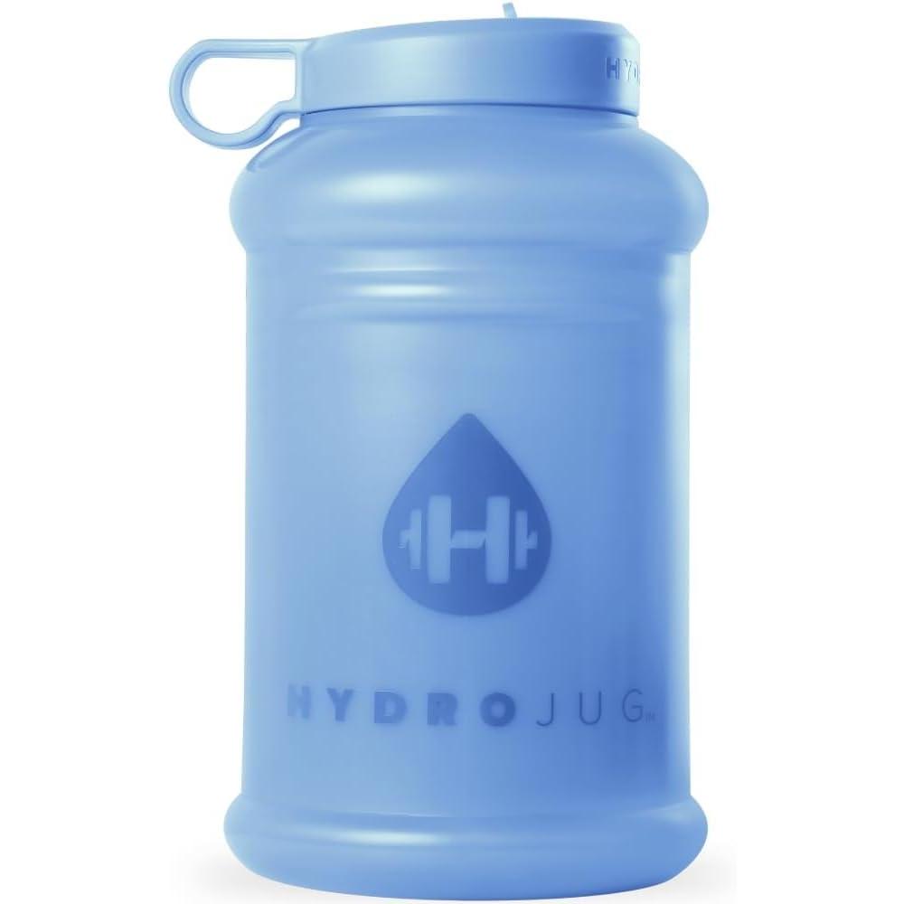 imageHydroJug Half Gallon Water Bottle 73oz  Refillable Reusable Jug With Carry Handle  Leakproof Guarantee  Great For OnTheGo Hydration  Dishwasher Safe BPA Free Light Blue Pro Jug V2Light Blue