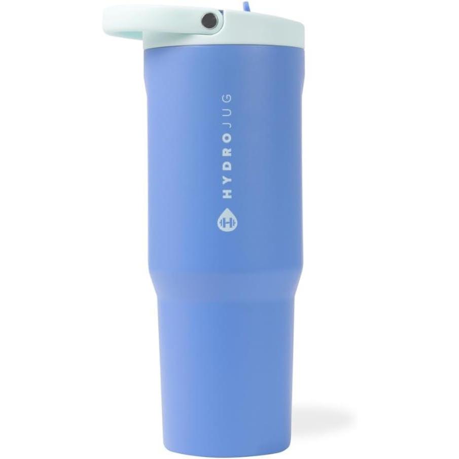 imageHydroJug Sport  Stainless Steel Tumbler with Straw Vacuum Insulated 20oz Leakproof Water Bottle Ergonomic Design Reusable Dishwasher Safe Rubber Base Durable for Gym or Outdoors BlackRiptide