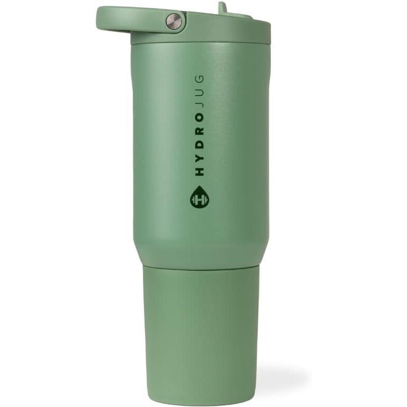 imageHydroJug Sport  Stainless Steel Tumbler with Straw Vacuum Insulated 20oz Leakproof Water Bottle Ergonomic Design Reusable Dishwasher Safe Rubber Base Durable for Gym or Outdoors BlackSage
