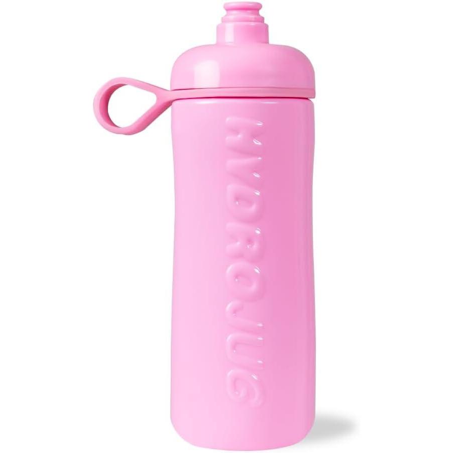 imageHydroJug Squeeze  27oz Water Bottles Sports Water Bottle with Push Cap Quick ampamp Easy Hydration Gym Water Bottles Easy Squeeze Bottle MauveBubblegum