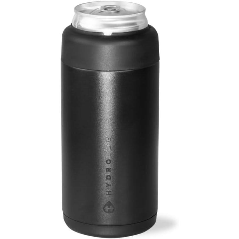 imageHydroJug Standard Can Cooler  2in1 Insulated Can Cooler Cup  Stainless Steel Can Holder with NonSlip Rubber Base  ScrewTop Lid  Dishwasher Safe  12oz SageBlack