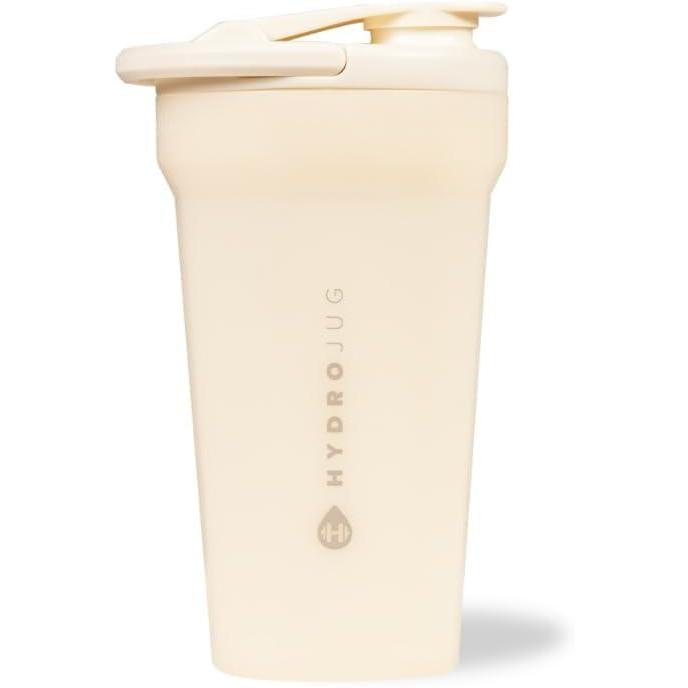 imageHydrojug 20 oz Noiseless Shaker Bottle  100 Leakproof Shaker Cup for Protein Mixes PreWorkout ampamp Supplement Shakes  Durable Easy Clean Design CreamCream