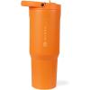 imageHydroJug Sport  Stainless Steel Tumbler with Straw Vacuum Insulated 20oz Leakproof Water Bottle Ergonomic Design Reusable Dishwasher Safe Rubber Base Durable for Gym or Outdoors BlackTangerine