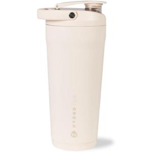 imageHydroJug 24 oz New Stainless Steel Shaker  Insulated Leakproof BPAFree with Silent Mixing Grate  No Clumps No Noise  Premium Shaker for Fitness Sports ampamp Everyday Use Black LeopardCream