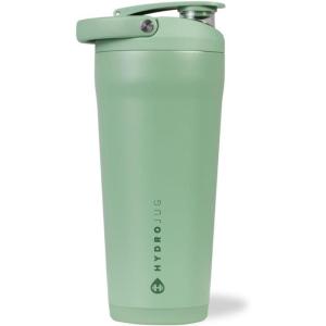 imageHydroJug 24 oz New Stainless Steel Shaker  Insulated Leakproof BPAFree with Silent Mixing Grate  No Clumps No Noise  Premium Shaker for Fitness Sports ampamp Everyday Use Black LeopardSage