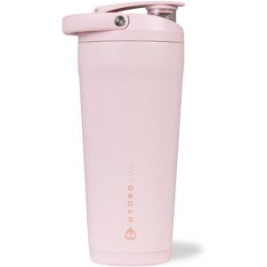 imageHydroJug 24 oz New Stainless Steel Shaker  Insulated Leakproof BPAFree with Silent Mixing Grate  No Clumps No Noise  Premium Shaker for Fitness Sports ampamp Everyday Use Black LeopardPink Sand