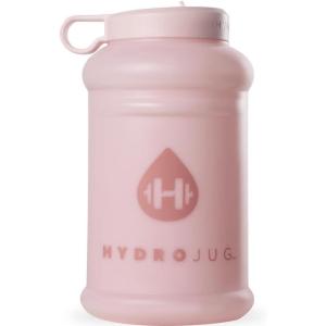 imageHydroJug Half Gallon Water Bottle 73oz  Refillable Reusable Jug With Carry Handle  Leakproof Guarantee  Great For OnTheGo Hydration  Dishwasher Safe BPA Free Light Blue Pro Jug V2Pink Sand