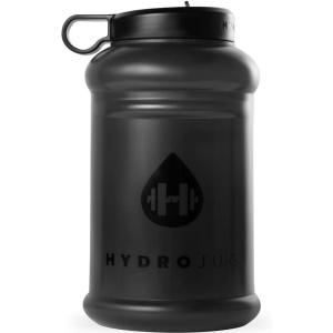 imageHydroJug Half Gallon Water Bottle 73oz  Refillable Reusable Jug With Carry Handle  Leakproof Guarantee  Great For OnTheGo Hydration  Dishwasher Safe BPA Free Light Blue Pro Jug V2Black