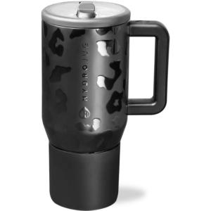imageHydroJug Kids  20 oz Insulated Kids Water Bottle with Flip Straw ampamp Handle  LeakProof ampamp Durable  Perfect for School Sports Lunch Travel ampamp Camp BowsBlack Leopard