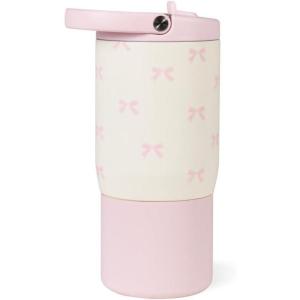imageHydroJug Kids 14 oz Sport Water Bottle  Stainless Steel Insulated 100 Leakproof With Carry Handle BPAFree  KidFriendly Design  Durable ampamp Dishwasher Safe BowsBows