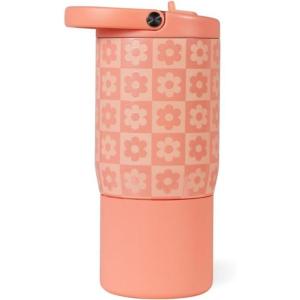 imageHydroJug Kids 14 oz Sport Water Bottle  Stainless Steel Insulated 100 Leakproof With Carry Handle BPAFree  KidFriendly Design  Durable ampamp Dishwasher Safe BowsDaisy Checkers