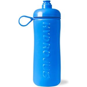 imageHydroJug Squeeze  27oz Water Bottles Sports Water Bottle with Push Cap Quick ampamp Easy Hydration Gym Water Bottles Easy Squeeze Bottle MauveCobalt