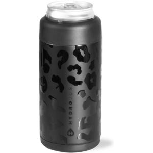 imageHydroJug Standard Can Cooler  2in1 Insulated Can Cooler Cup  Stainless Steel Can Holder with NonSlip Rubber Base  ScrewTop Lid  Dishwasher Safe  12oz SageBlack Leopard