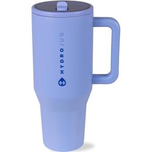 imageHydroJug Traveler  32 oz Water Bottle with Handle ampamp Flip Straw  Fits in Cup Holder Leak Resistant TumblerReusable Insulated Stainless Steel ampamp Rubber Base  Gifts for Women ampamp Men BlackPeri