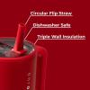 imageHydroJug Traveler  40 oz Water Bottle with Handle ampamp Flip Straw  Fits in Cup Holder Leak Resistant TumblerReusable Insulated Stainless Steel ampamp Rubber Base  Gifts for Women ampamp Men Alumni RedAlumni Red