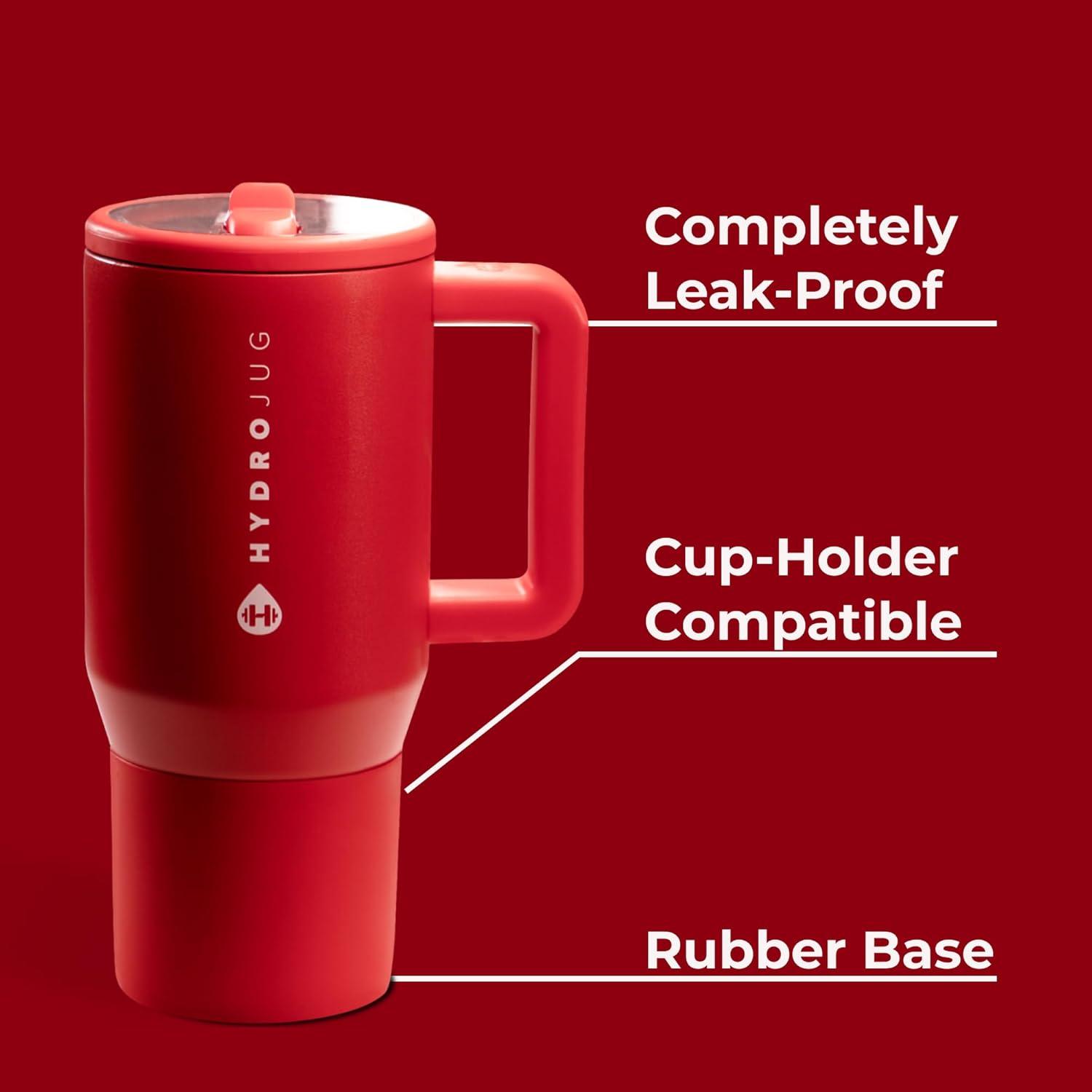 imageHydroJug Kids  20 oz Insulated Kids Water Bottle with Flip Straw ampamp Handle  LeakProof ampamp Durable  Perfect for School Sports Lunch Travel ampamp Camp Alumni RedAlumni Red