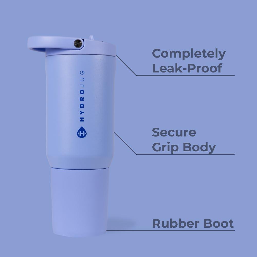 imageHydroJug Sport  Stainless Steel Tumbler with Straw Vacuum Insulated 40oz Leakproof Water Bottle Ergonomic Design Reusable Dishwasher Safe Rubber Base Durable for Gym or Outdoors Alumni RedPeri