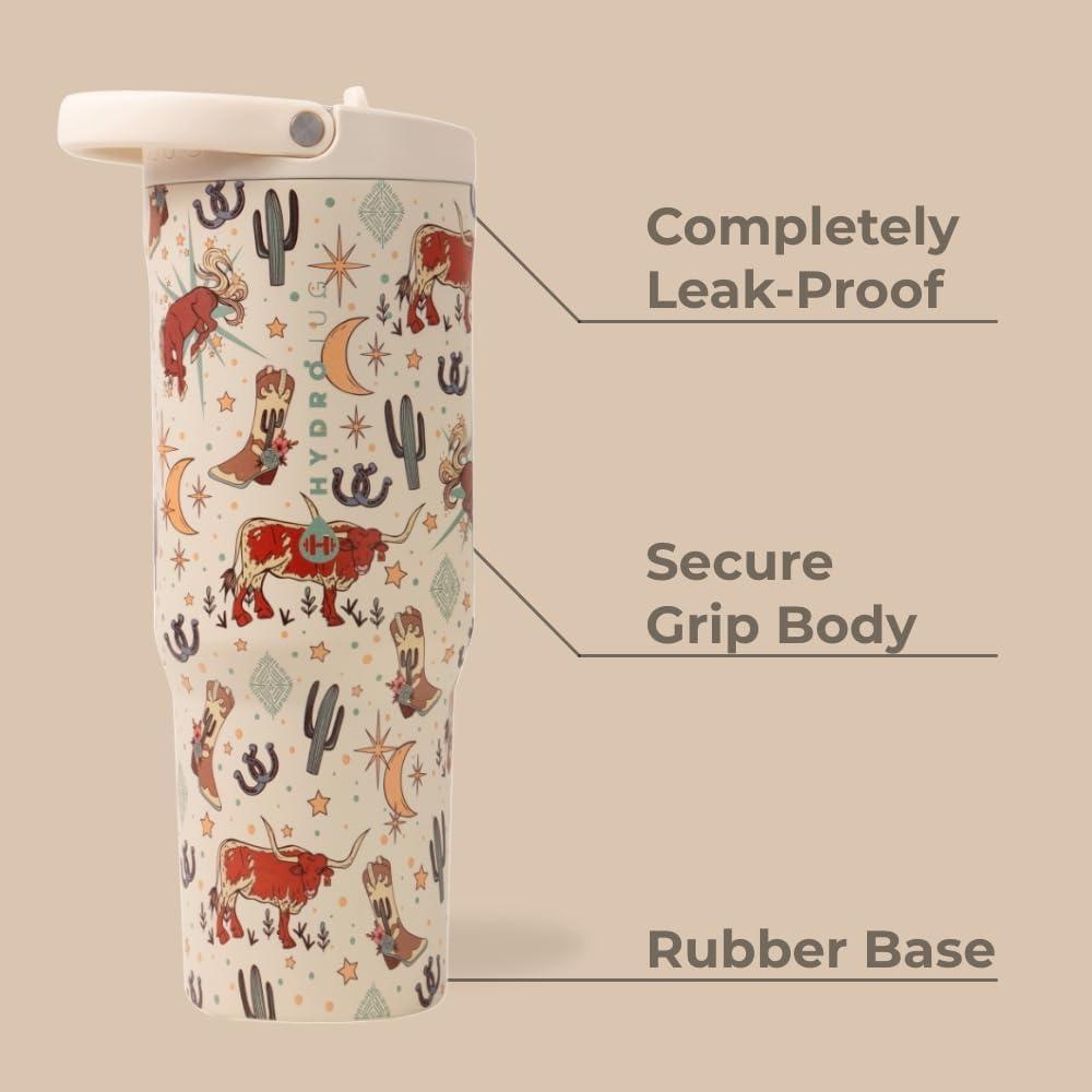 imageHydroJug Sport  Stainless Steel Tumbler with Straw Vacuum Insulated 40oz Leakproof Water Bottle Ergonomic Design Reusable Dishwasher Safe Rubber Base Durable for Gym or Outdoors Alumni RedRodeo