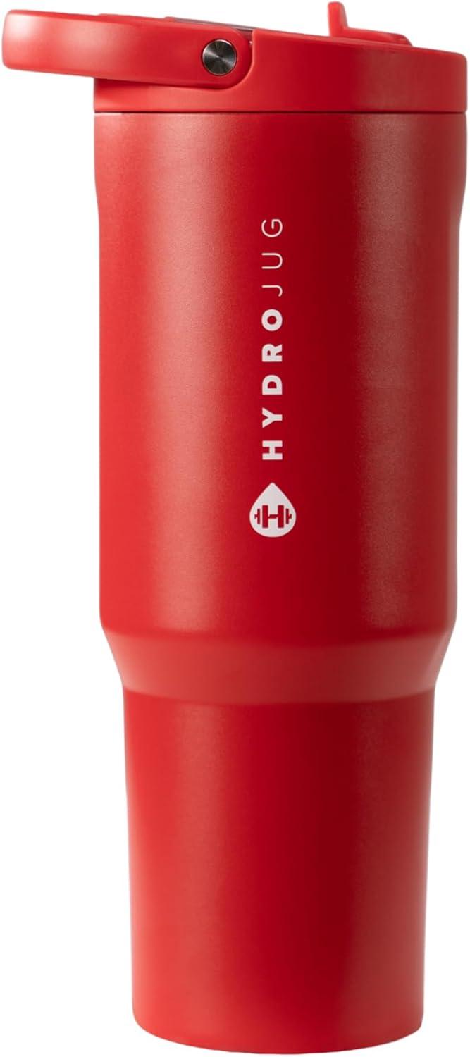 imageHydroJug Sport  Stainless Steel Tumbler with Straw Vacuum Insulated 40oz Leakproof Water Bottle Ergonomic Design Reusable Dishwasher Safe Rubber Base Durable for Gym or Outdoors Alumni RedAlumni Red