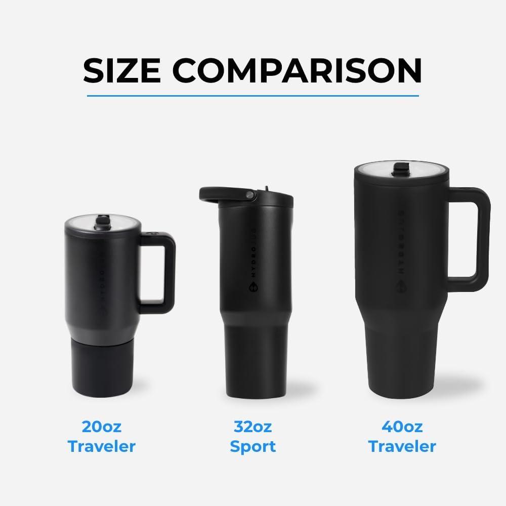 imageHydroJug Sport  Stainless Steel Tumbler with Straw Vacuum Insulated 40oz Leakproof Water Bottle Ergonomic Design Reusable Dishwasher Safe Rubber Base Durable for Gym or Outdoors Alumni RedHarvest Berry