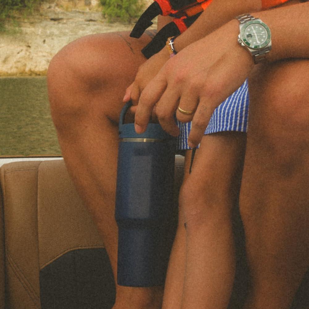imageHydroJug Sport  Stainless Steel Tumbler with Straw Vacuum Insulated 40oz Leakproof Water Bottle Ergonomic Design Reusable Dishwasher Safe Rubber Base Durable for Gym or Outdoors Alumni RedMidnight