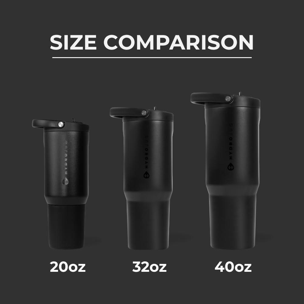 imageHydroJug Sport  Stainless Steel Tumbler with Straw Vacuum Insulated 40oz Leakproof Water Bottle Ergonomic Design Reusable Dishwasher Safe Rubber Base Durable for Gym or Outdoors Alumni RedBlack
