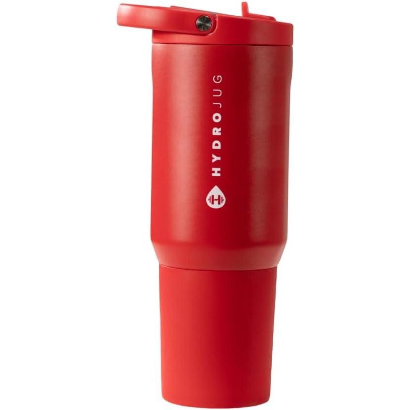 imageHydroJug Sport  Stainless Steel Tumbler with Straw Vacuum Insulated 40oz Leakproof Water Bottle Ergonomic Design Reusable Dishwasher Safe Rubber Base Durable for Gym or Outdoors Alumni RedAlumni Red