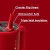 imageHydroJug Kids  20 oz Insulated Kids Water Bottle with Flip Straw ampamp Handle  LeakProof ampamp Durable  Perfect for School Sports Lunch Travel ampamp Camp Alumni RedAlumni Red