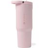 imageHydroJug Sport  Stainless Steel Tumbler with Straw Vacuum Insulated 40oz Leakproof Water Bottle Ergonomic Design Reusable Dishwasher Safe Rubber Base Durable for Gym or Outdoors Alumni RedPink Sand