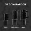 imageHydroJug Sport  Stainless Steel Tumbler with Straw Vacuum Insulated 40oz Leakproof Water Bottle Ergonomic Design Reusable Dishwasher Safe Rubber Base Durable for Gym or Outdoors Alumni RedBlack Leopard