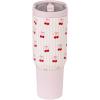 imageHydroJug Sport  Stainless Steel Tumbler with Straw Vacuum Insulated 40oz Leakproof Water Bottle Ergonomic Design Reusable Dishwasher Safe Rubber Base Durable for Gym or Outdoors Alumni RedSweet Cherry