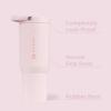 imageHydroJug Sport  Stainless Steel Tumbler with Straw Vacuum Insulated 40oz Leakproof Water Bottle Ergonomic Design Reusable Dishwasher Safe Rubber Base Durable for Gym or Outdoors Alumni RedPink Sand