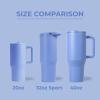 imageHydroJug Sport  Stainless Steel Tumbler with Straw Vacuum Insulated 40oz Leakproof Water Bottle Ergonomic Design Reusable Dishwasher Safe Rubber Base Durable for Gym or Outdoors Alumni RedLight Blue