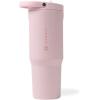 imageHydroJug Sport  Stainless Steel Tumbler with Straw Vacuum Insulated 40oz Leakproof Water Bottle Ergonomic Design Reusable Dishwasher Safe Rubber Base Durable for Gym or Outdoors Alumni RedPink Sand