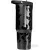 imageHydroJug Sport  Stainless Steel Tumbler with Straw Vacuum Insulated 40oz Leakproof Water Bottle Ergonomic Design Reusable Dishwasher Safe Rubber Base Durable for Gym or Outdoors Alumni RedBlack Leopard